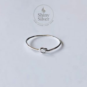 Nhẫn bạc nút thắt basic
