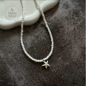 Dây chuyền ngọc trai charm sao biển